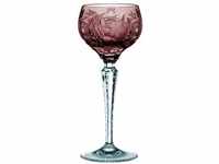 Nachtmann Weinglas mit Schliffdekoration, Duneklrotes Weinglas, Kristallglas,...