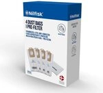 Nilfisk Staubsaugerbeutel P10-P40, 4 St., 1 Filter, Wei&szlig;,1 - Pack