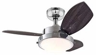 76 cm Deckenventilator Wengue 78763 mit Einzelleuchte und drei Fl&uuml;geln, Ausf&uuml;hrung