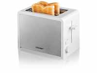 Cloer 3211 Toaster, 825 W, für 2 Toastscheiben, integrierter Brötchenaufsatz,