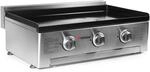 FireFriend BQ-6395 Gas-Grillplatte &ndash; Drei Brenner &ndash; Grillplatte aus emailliertem