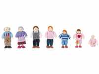 KidKraft 7-köpfige Puppenfamilien aus Holz, Mini Puppe, Zubehör für...