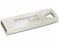 Integral 64GB USB-Speicher 2.0 Flash-Laufwerk Arc mit Metallgehäuse für