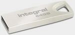 Integral Memory Arc INFD64GBARC 64GB USB-Stick silber