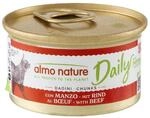 Almo Nature Daily - Nassfutter f&uuml;r Erwachsene Katzen - H&auml;ppchen - Rind - 85 g,