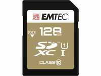 Emtec Elite Gold SD-Speicherkarte 128GB, UHS-I U1, Class10, Lesegeschwindigkeit...
