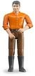 bruder 60007 - bworld Mann mit hellem Hauttyp und brauner Hose - 1:16 Spielzeugfigur,