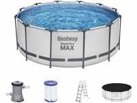 Bestway Steel Pro MAX Frame Pool Komplett-Set mit Filterpumpe Ø 366 x 122 cm,