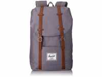 Herschel Retreat Classics Rucksack Unisex, Grey/Tan Synthetic Leather Backpack,