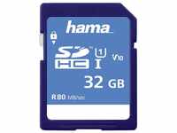 Hama Speicherkarte SDHC 32GB (SD-3.01-Standard, 80 MB/s, Class 10,...