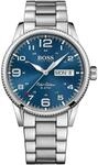 BOSS Analog Quarzuhr f&uuml;r Herren mit Silbernes Edelstahlarmband - 1513329