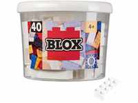 Simba 104118890 - Blox, 40 weiße Klemmbausteine für Kinder ab 3 Jahren, 8er...