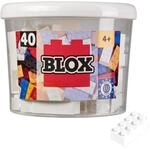 Simba 104118890 - Blox, 40 wei&szlig;e Klemmbausteine f&uuml;r Kinder ab 3 Jahren, 8er...