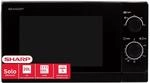 SHARP R200BKW Solo-Mikrowelle (20 L, 700 W MW, 6 Leistungsstufen), (24,5 cm