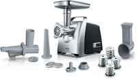 Bosch Fleischwolf MFW68660, Wurstausfatz, Reibe mit 4 Raspeln, 3 Edelstahl