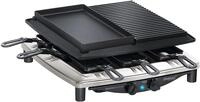 Steba RC 4 plus deluxe Raclette/Grill/Hei&szlig;er Stein 1.5 kW Edelstahl/Schwarz