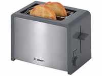 Cloer Toaster, 825 W, für 2 Toastscheiben, integrierter Brötchenaufsatz,