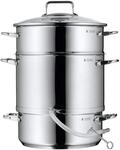 WMF Entsafter Dampfentsafter Induktion 7l, Fruchtentsafter mit Glasdeckel 25 cm,