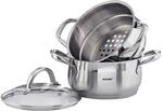 BERGNER Gourmet | Kochtopf mit Siebeinsatz | Topf mit Deckel, Siebeinsatz und...