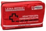 LEINA-WERKE REF 11008 Leina Kfz-Verbandtasche Compact, Inhalt DIN 13164, rot