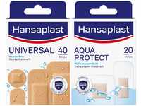 Hansaplast Aqua Protect Pflaster (20 Strips), wasserfeste Wundpflaster mit extra
