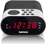 Lenco Uhrenradio mit LED-Display, 2 Weckzeiten, Dual Alarm, Sleeptimer,