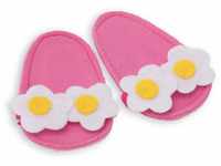 Heless 635 - Bade-Schuhe für Puppen, mit weiß-gelber Blumenapplikation, pink,