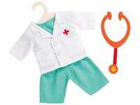 Heless 2653 - Bekleidungs-Set für Puppen, 4 teiliges Arzt-Outfit mit Hose,...