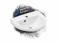 'aquaSu® Basic Handwaschbecken 763, 45 cm kleines Handwaschbecken in weiß,
