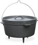 Barbecook Junko Gusseisen Kochtopf Dutch Oven zum Grillen und Schmoren ueber Feuer