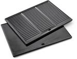 barbecook Universal Grillplatte Gusseisen mit flacher und gerippter Seite,...