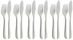 WMF Virginia Fischbesteck 12 teilig, Fischset f&uuml;r 6 Personen, Fischgabel,