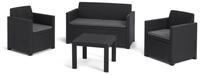 Allibert by Keter Gartenlounge Set Alabama, graphit/cool grey, 4tlg., inkl.