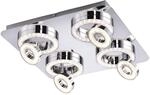 LED Design Decken Leuchte Kristall Strahler eckig Ringe beweglich Wohn Zimmer Lampe