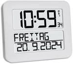 TFA Dostmann Timeline Max Digitale Funkuhr, 60.4512.02, Wanduhr zur einfachen
