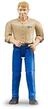 bruder 60006 - Mann mit hellem Hauttyp & blauer Hose - 1:16 bworld, Spielzeugfigur,