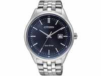 Citizen Herren Analog Quarz Uhr mit Edelstahl Armband BM7251-53L, Blau