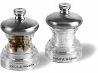 Cole & Mason H302418 Button Salz und Pfeffermühle, Gewürzmühle, 2er Set...