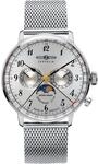 Zeppelin lz129 Hindenburg moonphase Herren Uhr analog Quarzwerk mit Edelstahl Armband