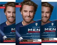 Schwarzkopf Men Perfect Anti-Grau T&ouml;nungs-Gel 60 Mittelbraun (3x 80 ml),...