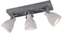 Trio Leuchten Balken Concrete 802500378, Metall, Schirm Beton, 3 x GU10, 10.0 x 35.0