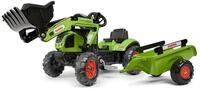 Falk Claas Kinder-Baggerlader mit Anh&auml;nger & Hupe I Pedaltraktor Arion 410...