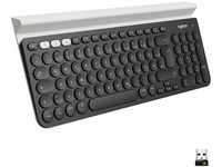 Logitech K780 Kabellose Tastatur, Bluetooth & 2.4 GHz Verbindung, Multi Device &