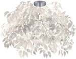 Reality Leuchten Deckenleuchte Leavy R60463001, Metall Nickel matt, Schirm Kunststoff