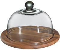Zassenhaus K&auml;seglocke mit Glasdeckel, akazie &Oslash; 30 cm, Braun