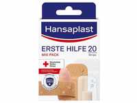 Hansaplast Erste Hilfe Pflaster Mix (20 Strips), Pflaster Set in verschiedenen