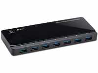 TP-Link UH720 7-Port USB 3.0 HUB + 2 Ladeports (2,4A) für Tablet und...