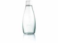 Retap ApS 0.5 Litre Medium Borosilicate Glass Water Bottle, Frosted White