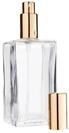 Fantasia Parfum Flakon leer 100ml mit Zerst&auml;uberpumpe, Klarglas Flasche eckig,...