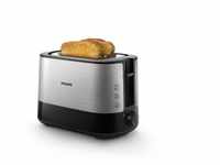 Philips Toaster – 2 Toastschlitze, 7 Stufen, Brötchenaufsatz, Auftaufunktion,